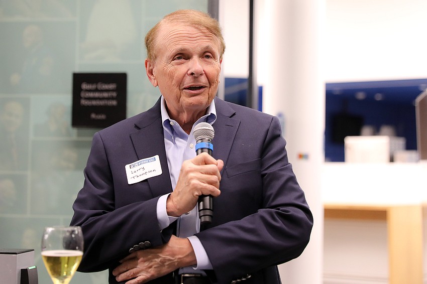 RCAD President Larry Thompson speaks to the guests.