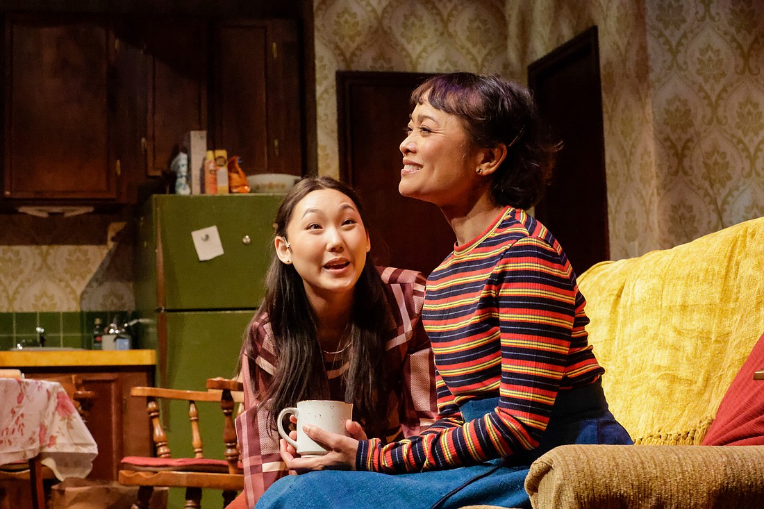 Michelle Heera Kim and Rona Figueroa star in "The Heart Sellers," which runs through Feb. 16 at FST's Keating Theatre.