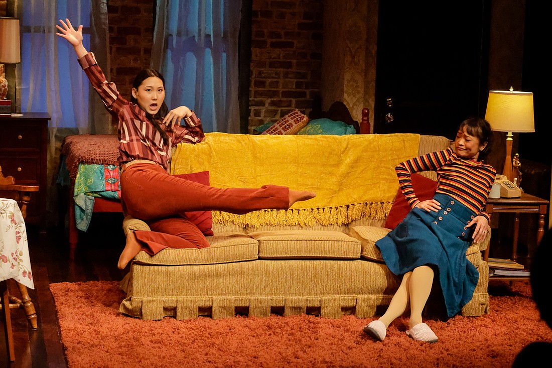 Michelle Heera Kim and Rona Figueroa star in "The Heart Sellers," which runs through Feb. 16 at FST's Keating Theatre.