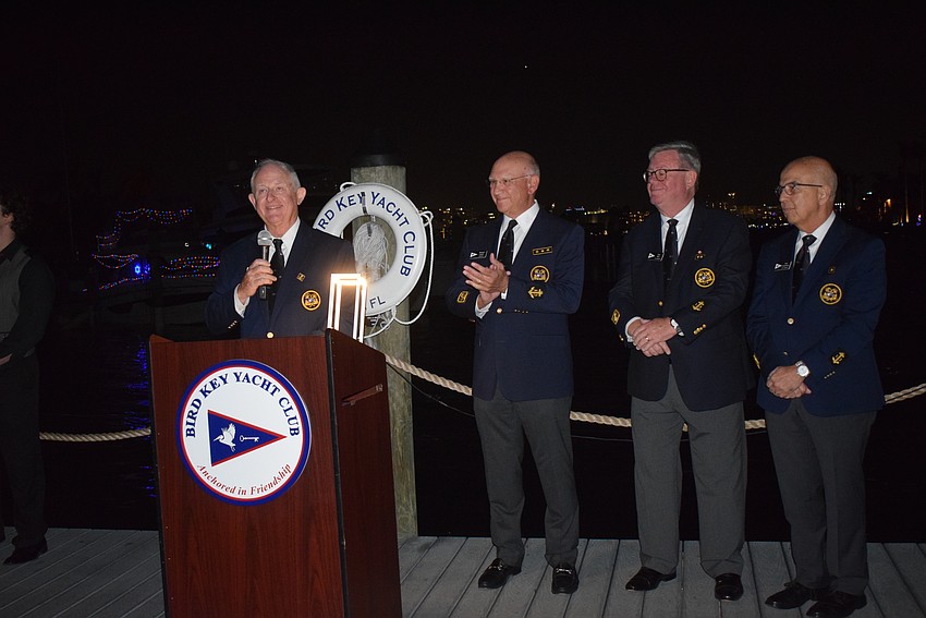 Fleet Captain Bob Keagy, Commodore Michael Landis, Vice Commodore Tony Britt and Rear Commodore Saul Landesberg