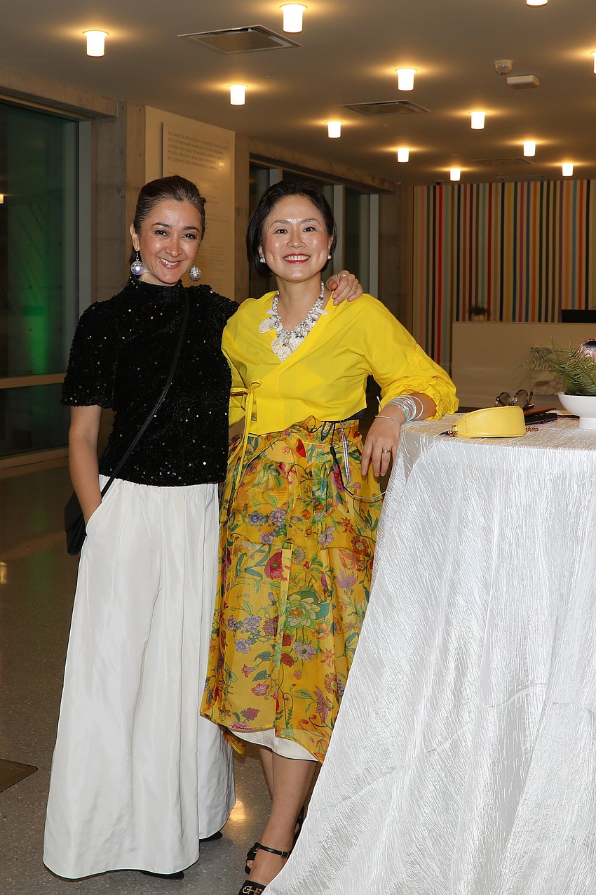 SAM's Director of Learning and Engagement Connie Cuadrado with Senior Curator Rangsook Yoon