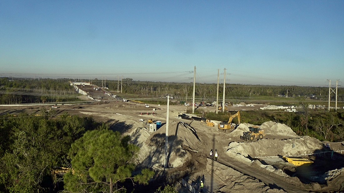 Construction is well underway on the 44th Avenue overpass.