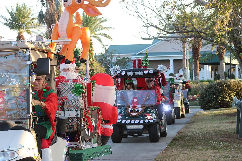 The Tara golf cart parade took a spin around the course before heading back to the country club.
