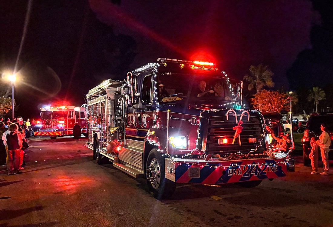 Palm Coast Fire Department engines were decked out in the Starlight Parade. Courtesy photo