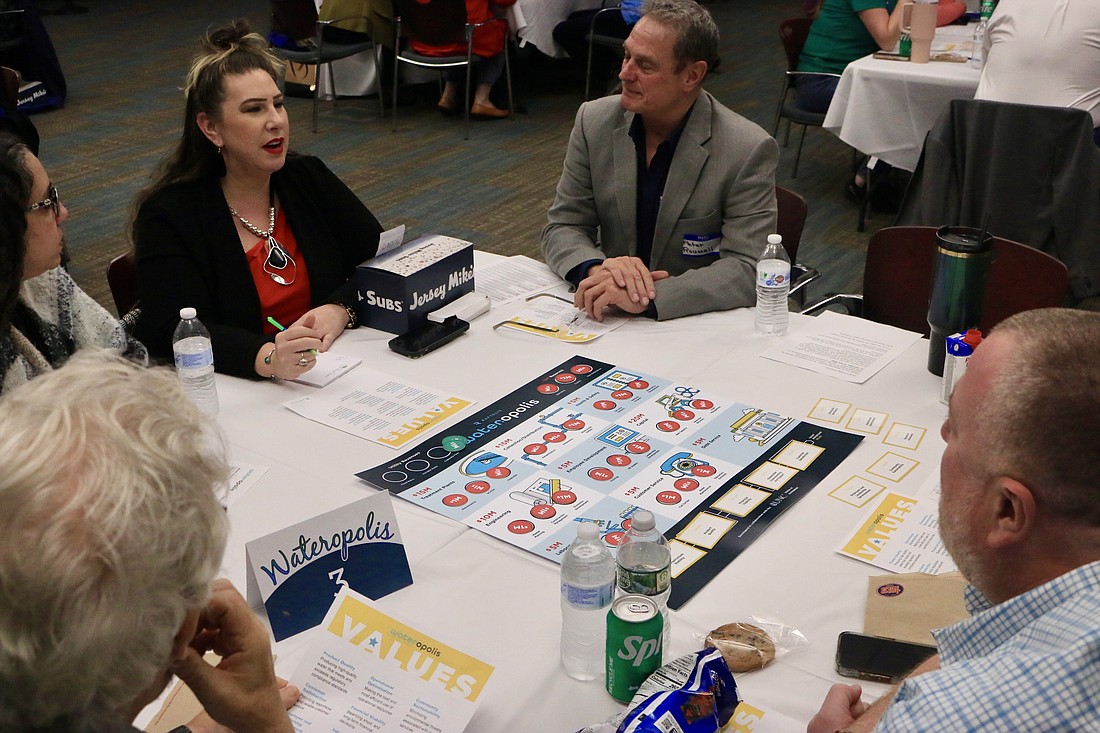 Palm Coast residents playing Wateropolis. Photo by Sierra Williams