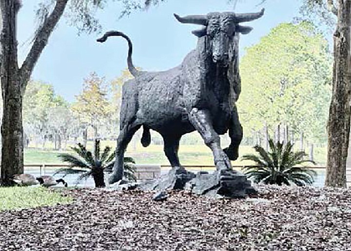 Bank of America wants to relocate the Merrill Lynch bull statue from the 33-acre Deerwood Park North campus to a new home 6 miles away at 9000 Southside Blvd.