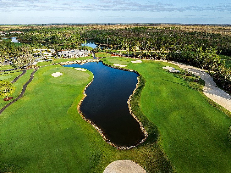 The golf course at Bonita Bay Club which recently underwent renovations.