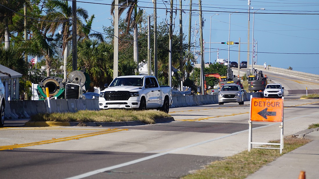 The sidewalks and shoulders of the Cortez Bridge will experience closures during Manatee County's utility relocation project.