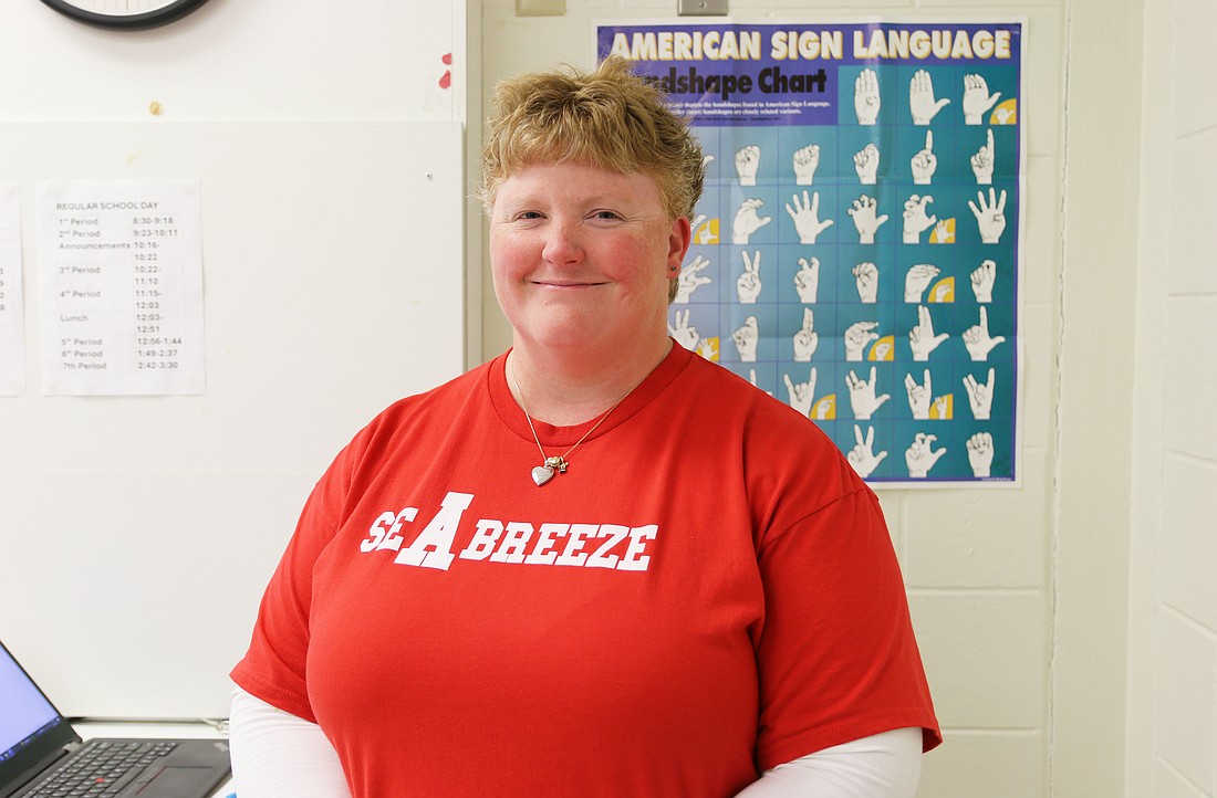 Seabreeze High School ASL teacher Kimberly Griffith has been teaching for six years. Photo by Jarleene Almenas