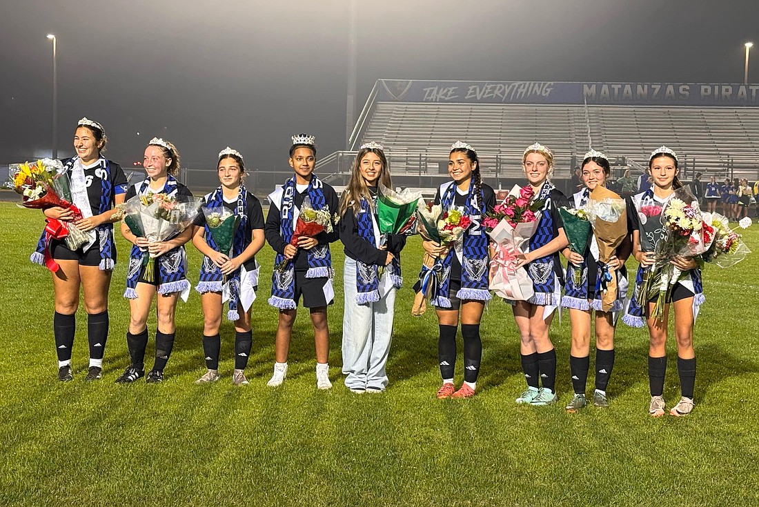 The Matanzas girls soccer team celebrated Senior Night on Dec. 19. Courtesy photo