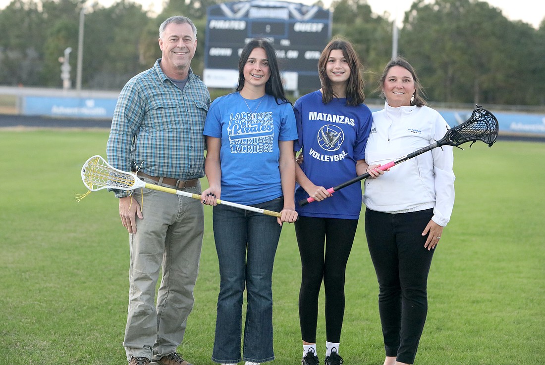 Matanzas athletics is a family affair or the Alred family (from left): Lance, Zoe, Addie and Brandie. Photo by Brent Woronoff