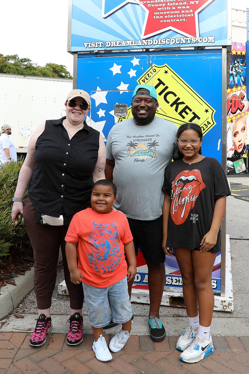Yolanda Pristley with her son Garrett, and his children Kyro, 4,  and Kali Rose, 10.