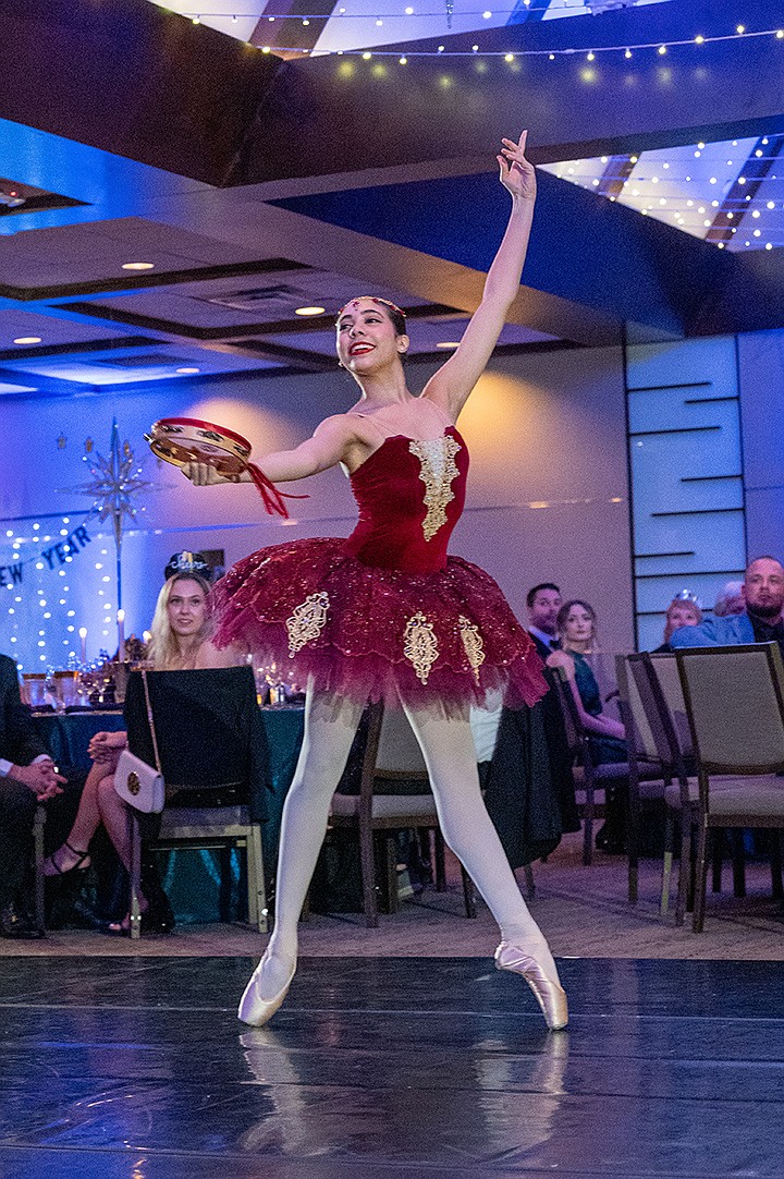 Taylor-Tatiana Andre puts on a show for the gala attendees.