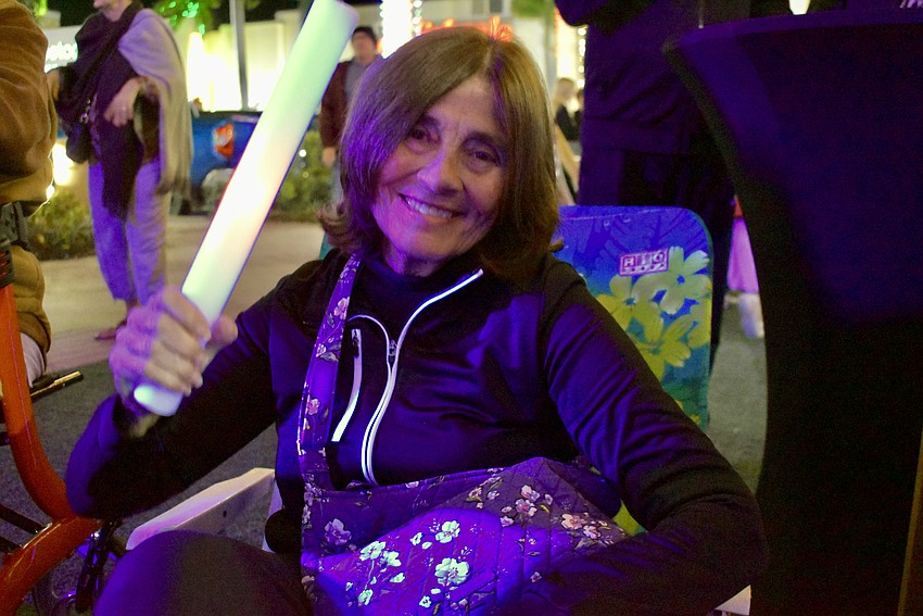 The Meadows Donna Scully dances in her seat.