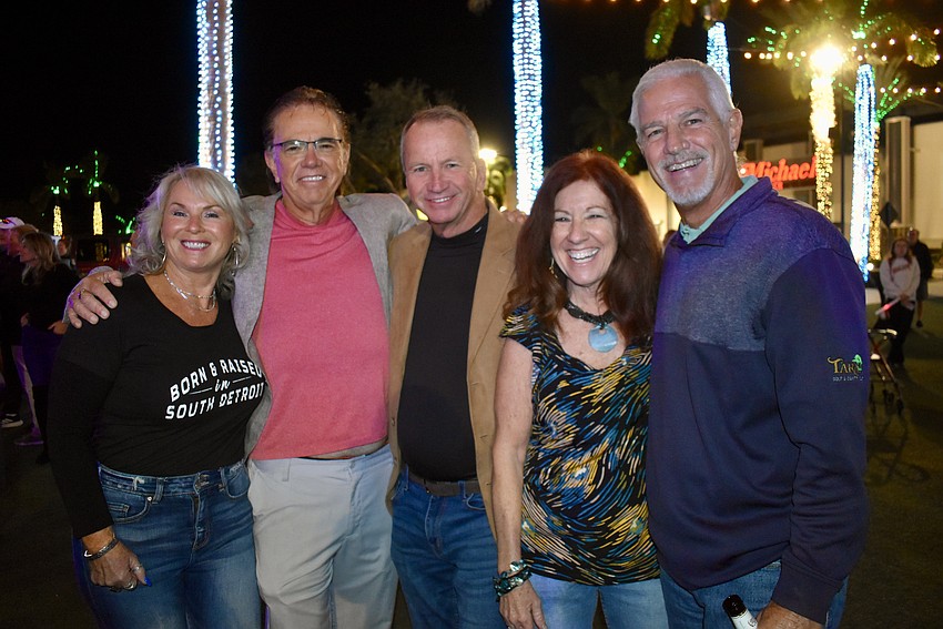 Cathy Watkins, Wayne Brockman, Kenneth Barley, Nan McArthy and Doug Hudson belong to a meetup group for Sarasota residents who are 50 and older.