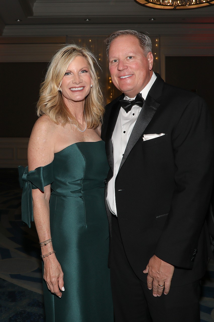 The Debutante Program of Sarasota and Manatee Counties President Teri Sayer with husband, Brian.