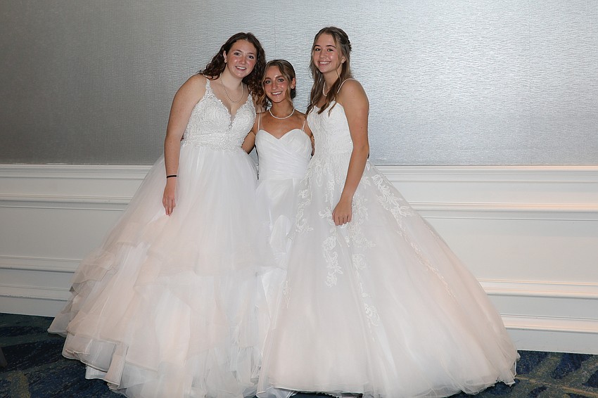 Sarasota High School Class of 2025 Debutantes Jillian Vega, Loudon Dougherty and Reagan Hughes.