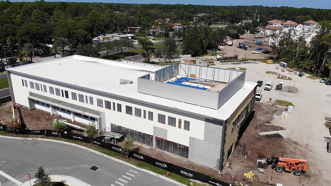 The Southeast Orthopedic Specialists clinic is shown under construction at 45 Groover Loop in St. Augustine.