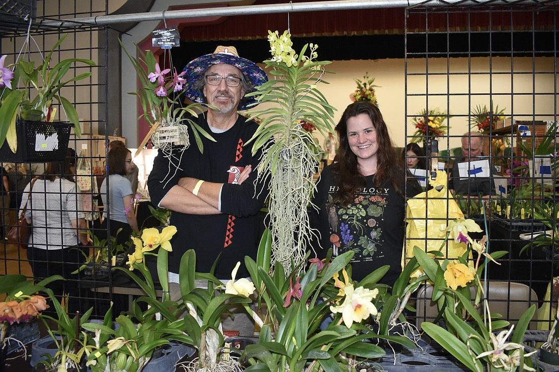 Jim Roberts and Kasey Ray of Florida Suncoast Orchids in Myakka City, represented one of the more local vendors.
