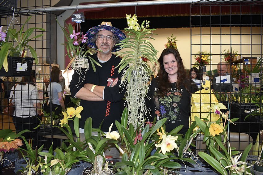 Jim Roberts and Kasey Ray of Florida Suncoast Orchids in Myakka City, represented one of the more local vendors.