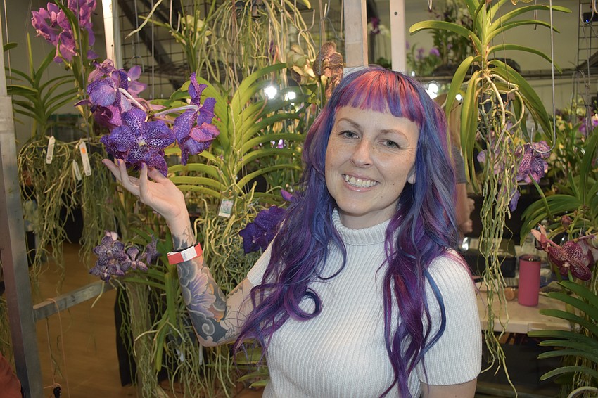 Megan Howell found the flowers that matched the color of her hair.