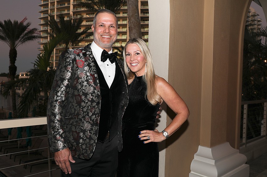 Brady and Denise Pedler attend the VIP event held in the Ca d'Zan room as part of the Hospital Gala.