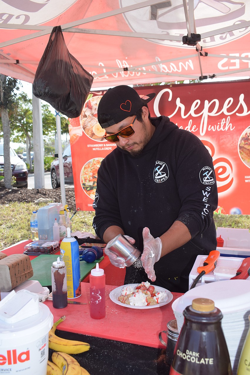 Gus Jivaja owns Magic Crepes, a vendor at Market on the Key.
