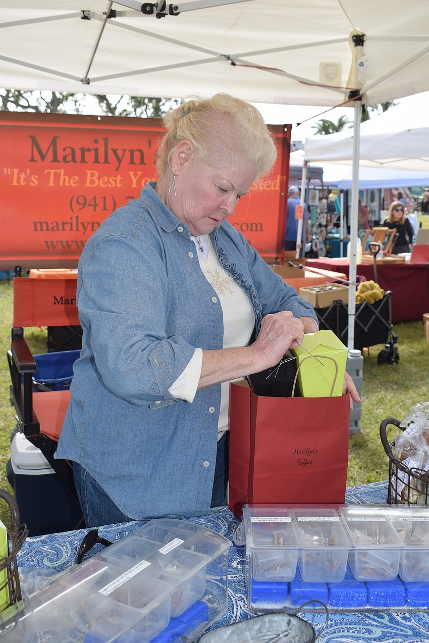 Marilyn McLeod at her booth at the Markey on the Key.
