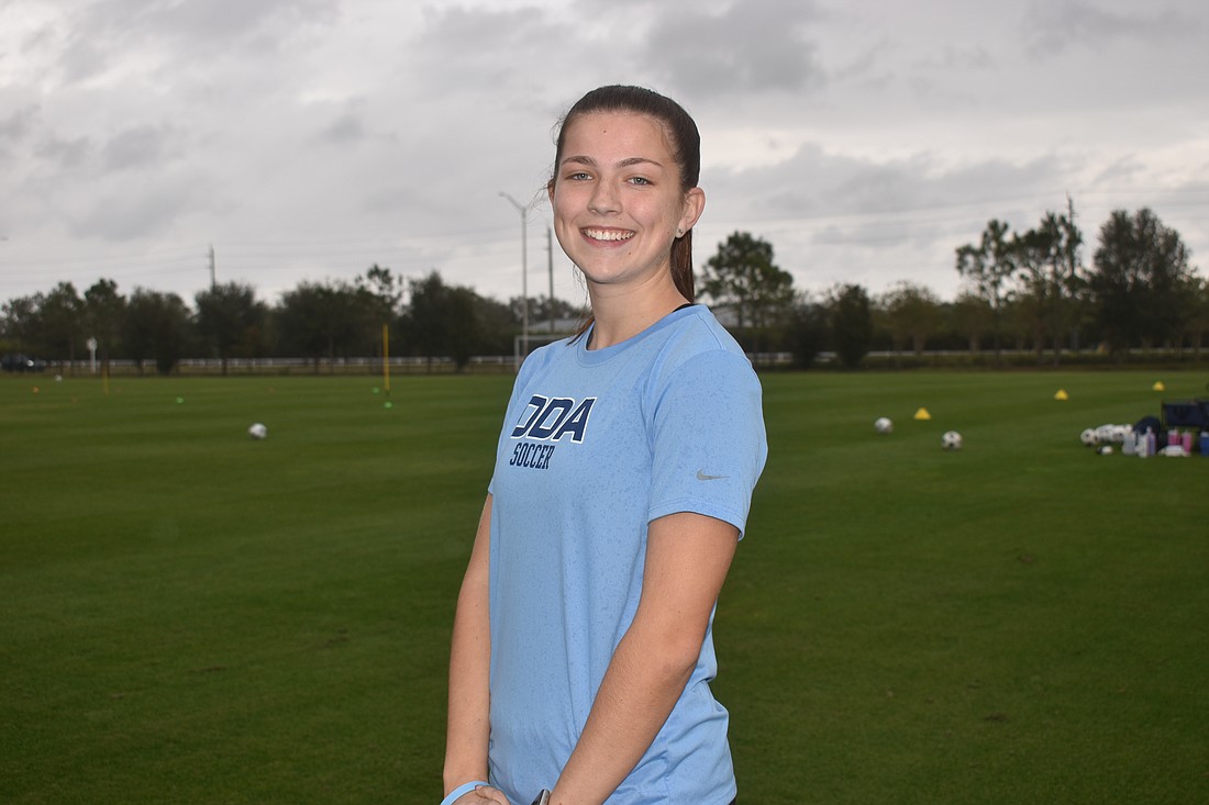 Tiernan George is a senior captain on the Out-of-Door Academy girls varsity soccer team.