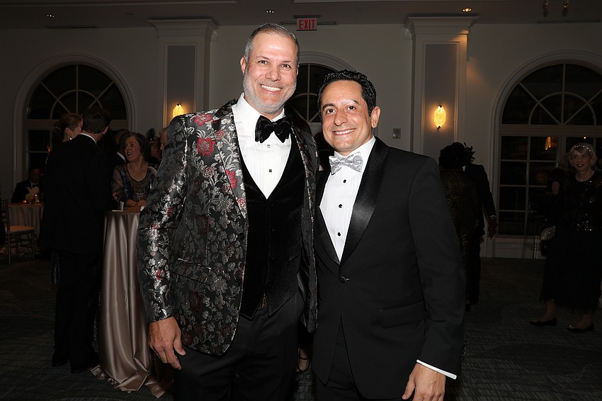 Brady Pedler and Joe Santana are ready for a night of celebrating 100 years of Sarasota Memorial Hospital.