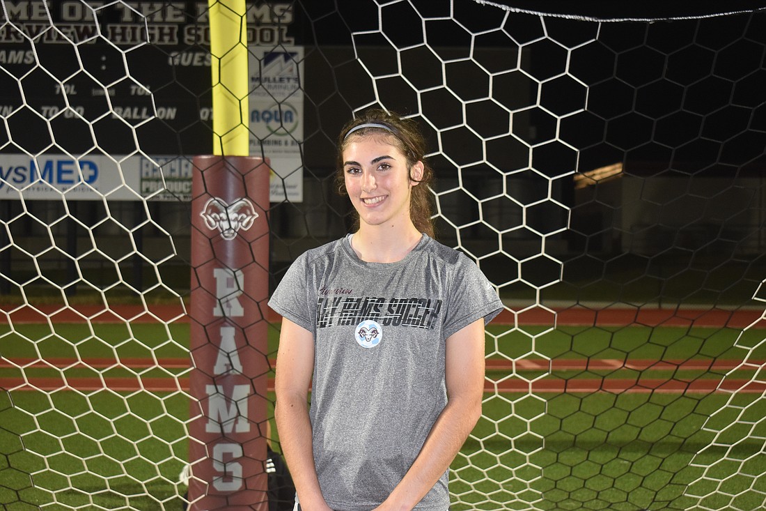 Bronwyn Leggett is a sophomore goalkeeper for the Riverview High girls varsity soccer team.