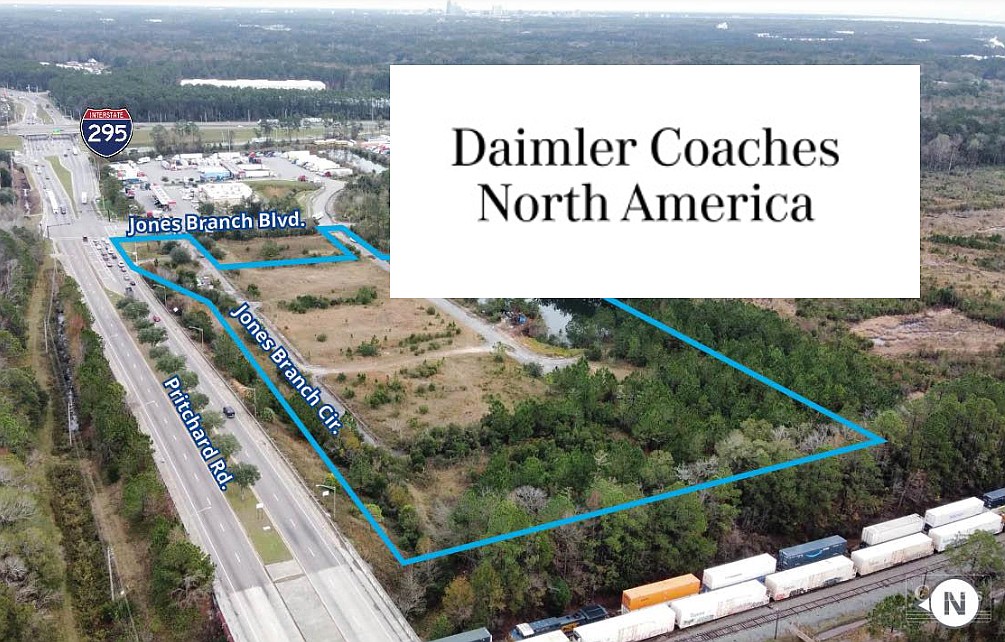 A Daimler Coach Jacksonville depot facility is planned at southwest Pritchard and Jones Branch roads.