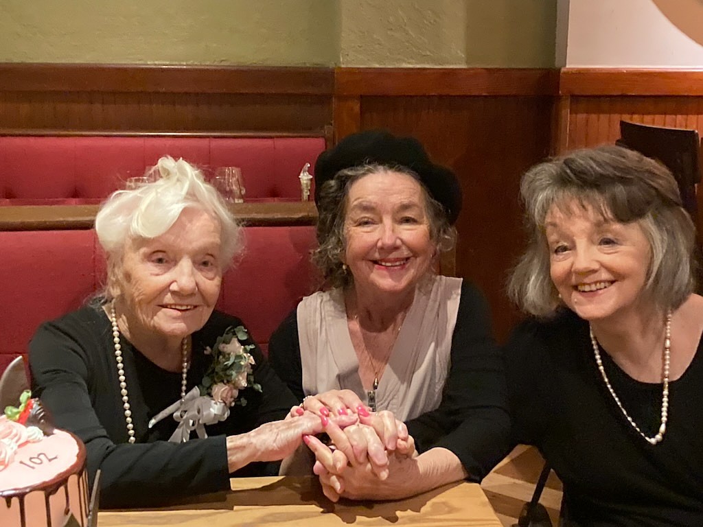 Mary Barnett and her daughters Paula Barnett and Linda Thale. Courtesy photo