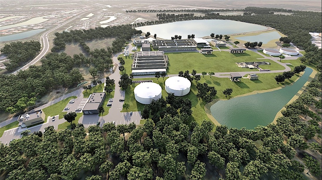 A rendering of a completed expansion and upgrade of Sarasota County's Bee Ridge Water Reclamation Facility.