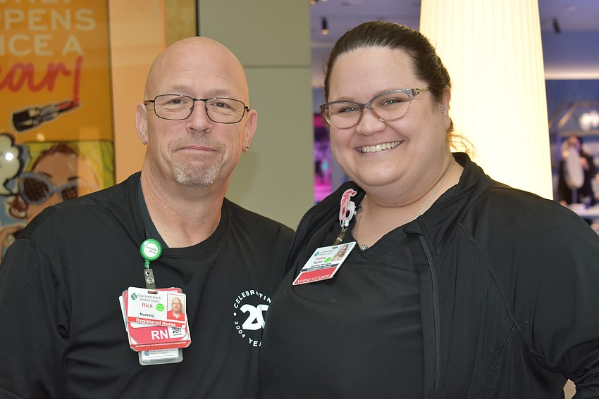 Nurse Rick Bedard and Nursing Manager Gabbie Taylor work at Lakewood Ranch Medical Center's ER at Fruitville.