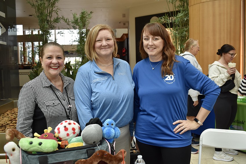 The expo showcases Lakewood Ranch Medical Center's staff as well as services. Barbara Salvador is the Radiology department's front office supervisor. Katherine Trail is the director of infection prevention and control, and Heidi Takagi is an employee health nurse.