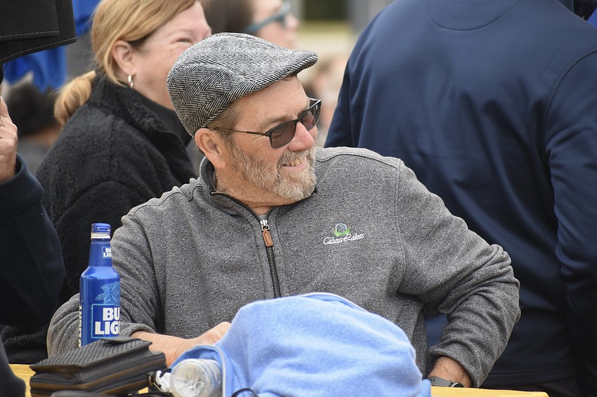 Glynn Coleman listens to the live music.