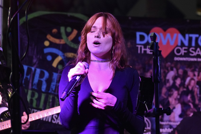 Madeleine Krebs of The Danny Bub Combo sings a solo.