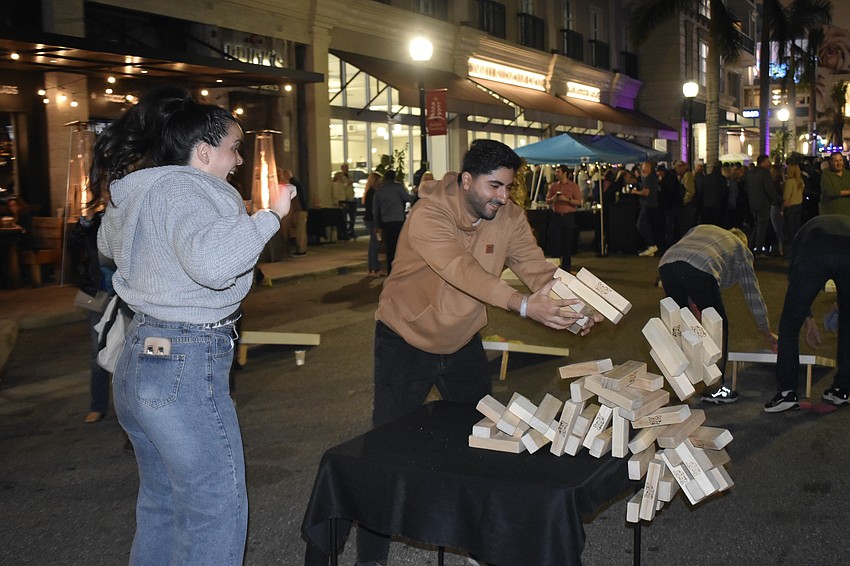 Lisa Vila and Kia Ebr's game of Jenga comes to a close.
