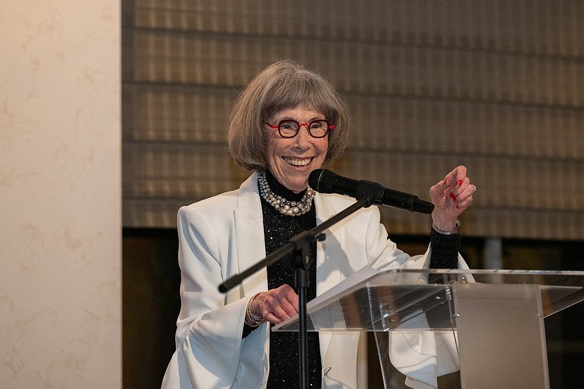 Perlman Music Program co-founder Toby Perlman addresses guests.