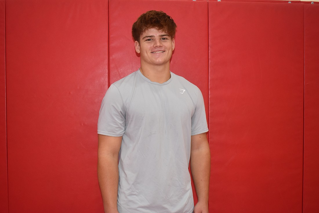 Blake Roulund is a leader on the Cardinal Mooney wrestling team in the program's first year.