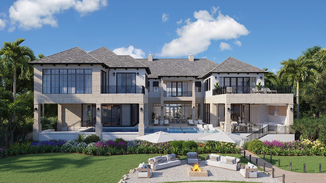 A 3D rendering of a home under construction on Higel Avenue on Siesta Key. When it's finished this fall, it will be listed for more than $29 million.