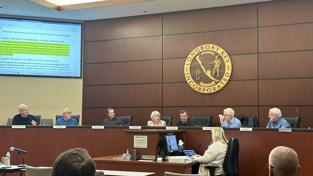 The Longboat Key Planning and Zoning Board's Jan. 17 agenda included a discussion on boat dock and lift heights after a recommendation from the town commission.