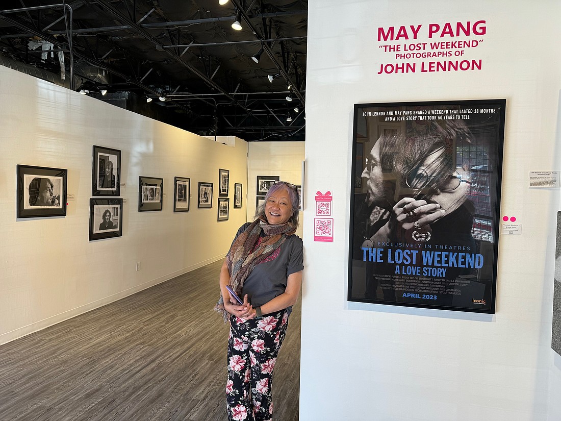 May Pang's exhibition at Ocean Art Gallery showcases 35 photos of her time with John Lennon and Yoko Ono from 1973-1975. Courtesy photo