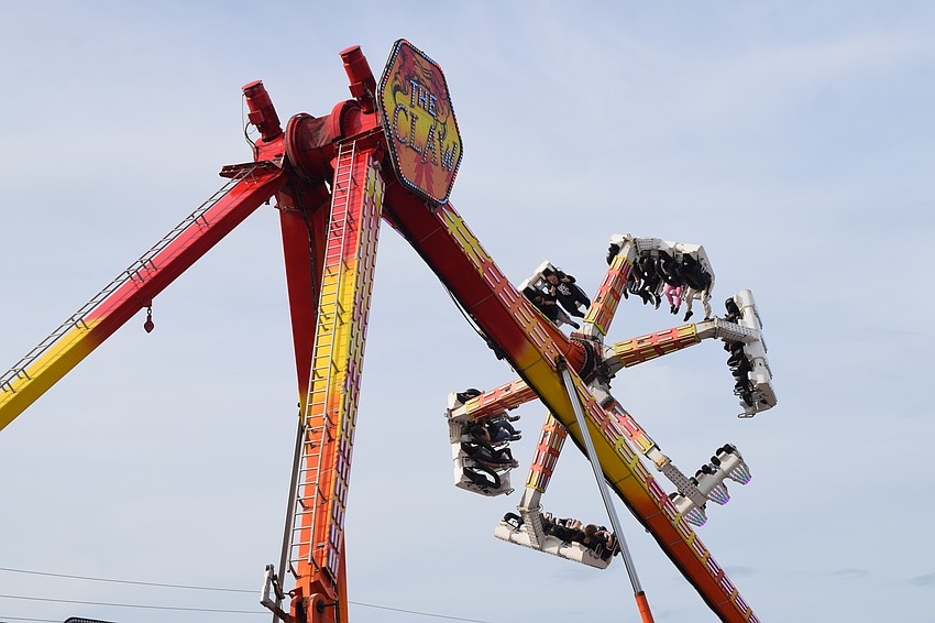 The Claw was one of the most popular rides at the Manatee County Fair Saturday.