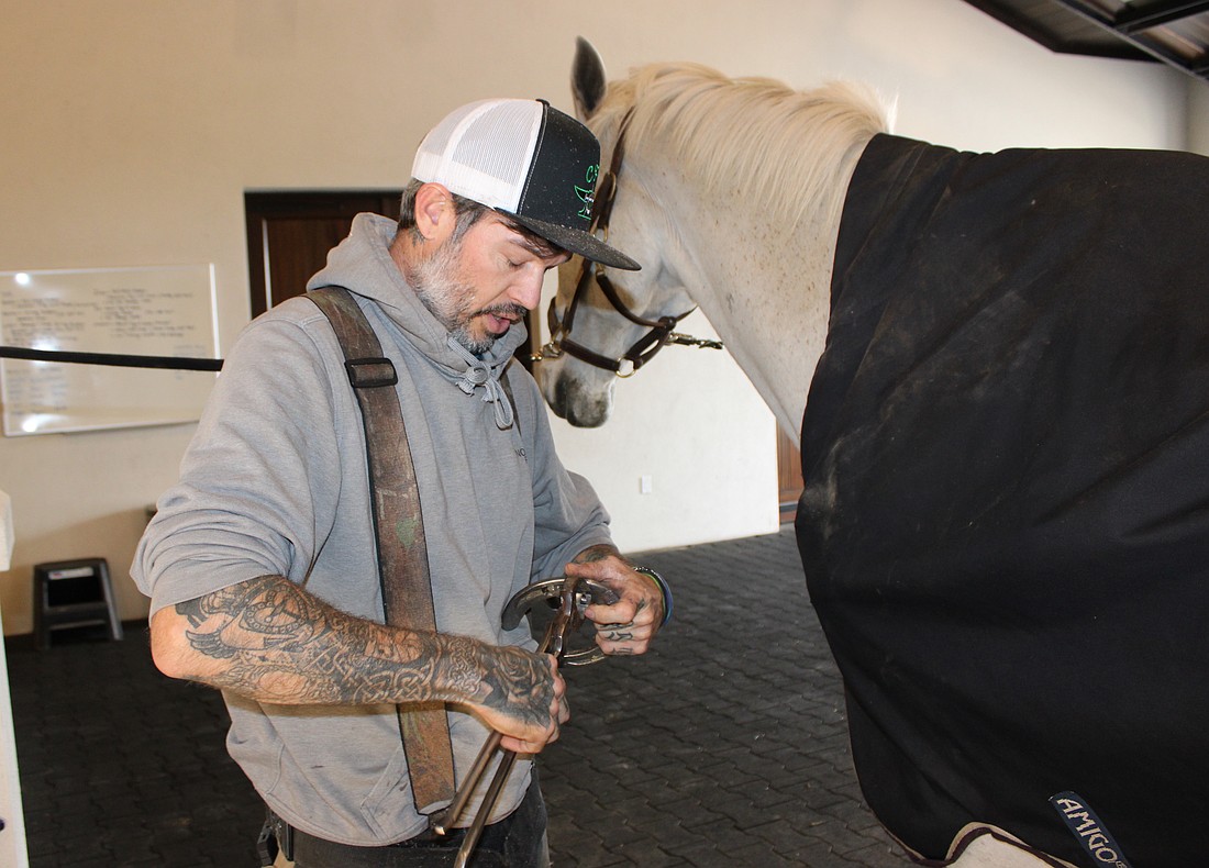 Those who hire Myakka City's Casey Kantenwein to shoe their horses say his creativity sets him apart from other farriers.