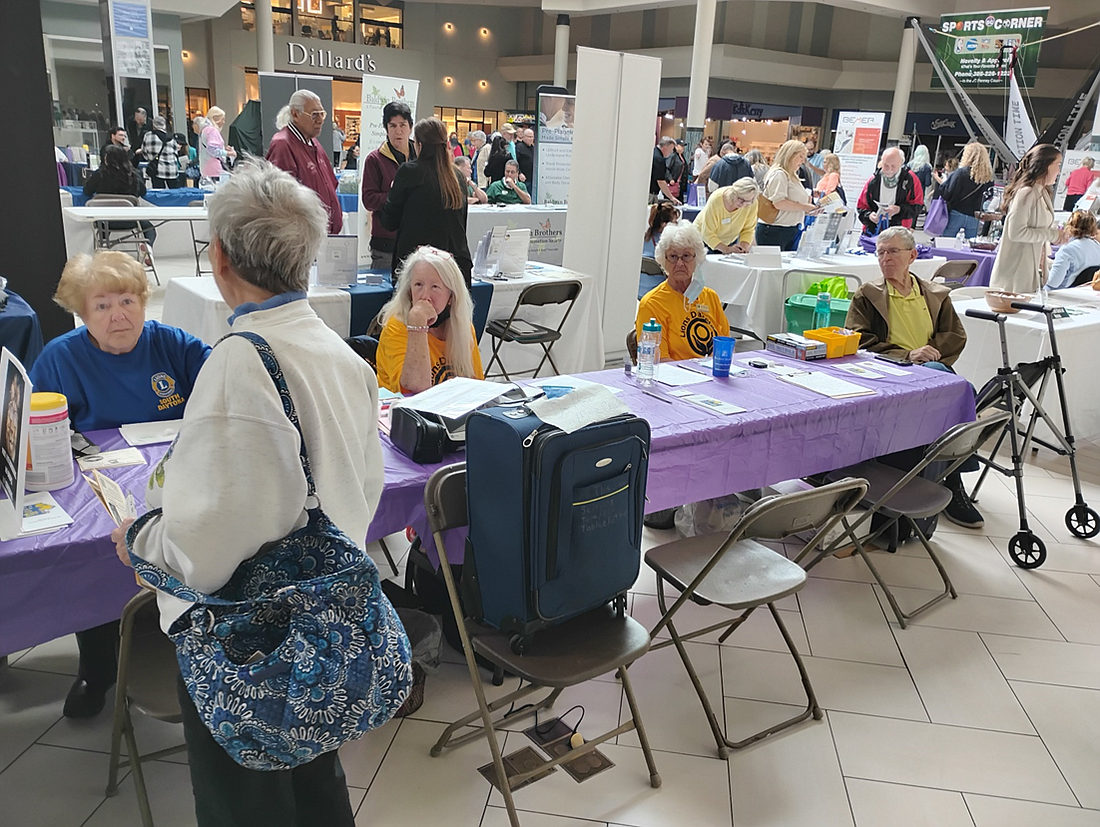 Lions provide free blood sugar and vision screenings at the Volusia Mall. Courtesy photo