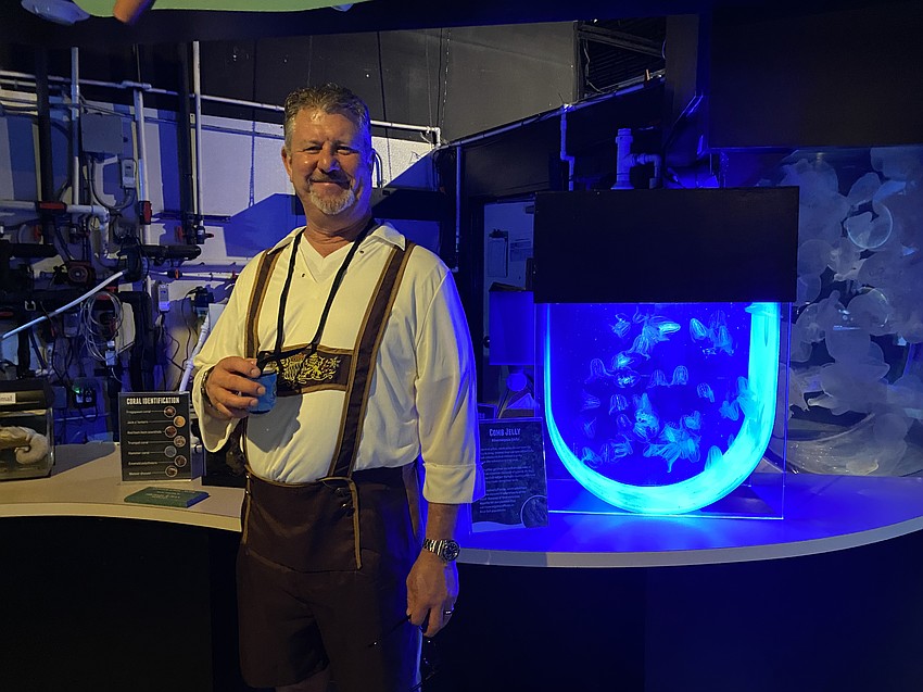 Mark Miller sports his lederhosen.