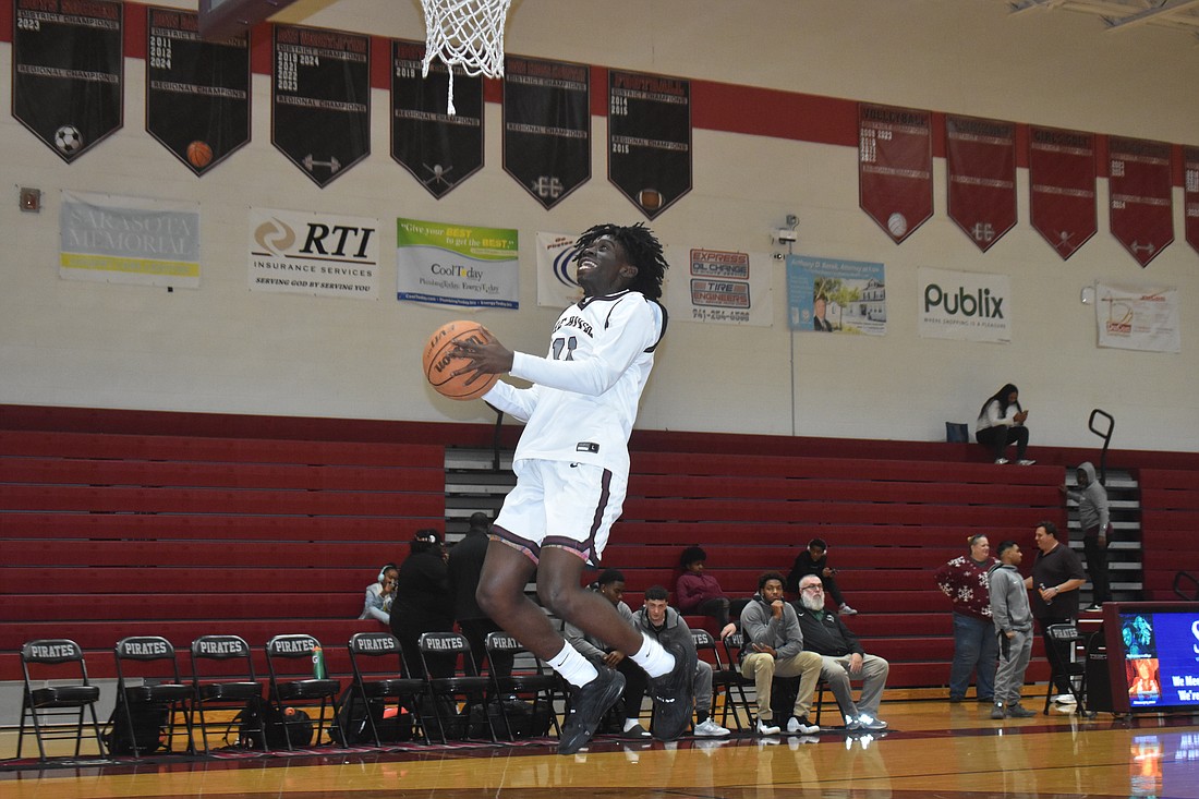 Braden River sophomore Anquan Polynice had 13 points in the Pirates' victory over Lakewood Ranch on Jan. 21.