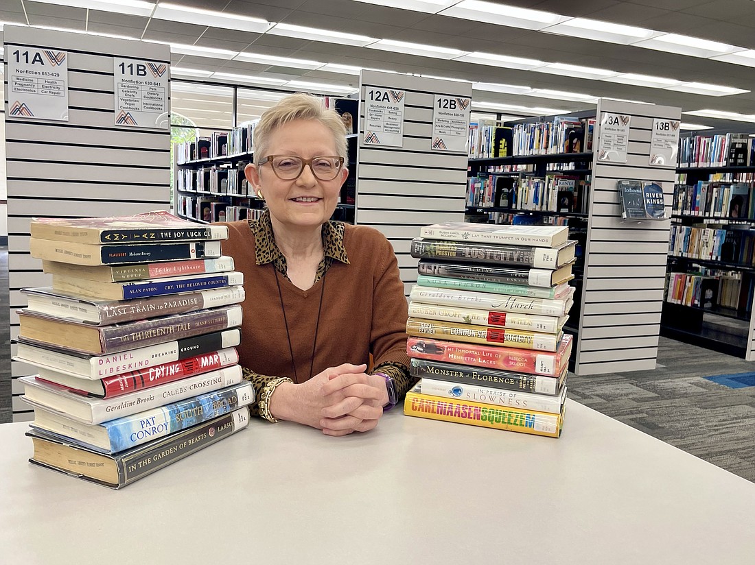 Sandy Mayer has facilitated several book clubs at the Southwest Library for 20 years, and members have read a total of 213 books.